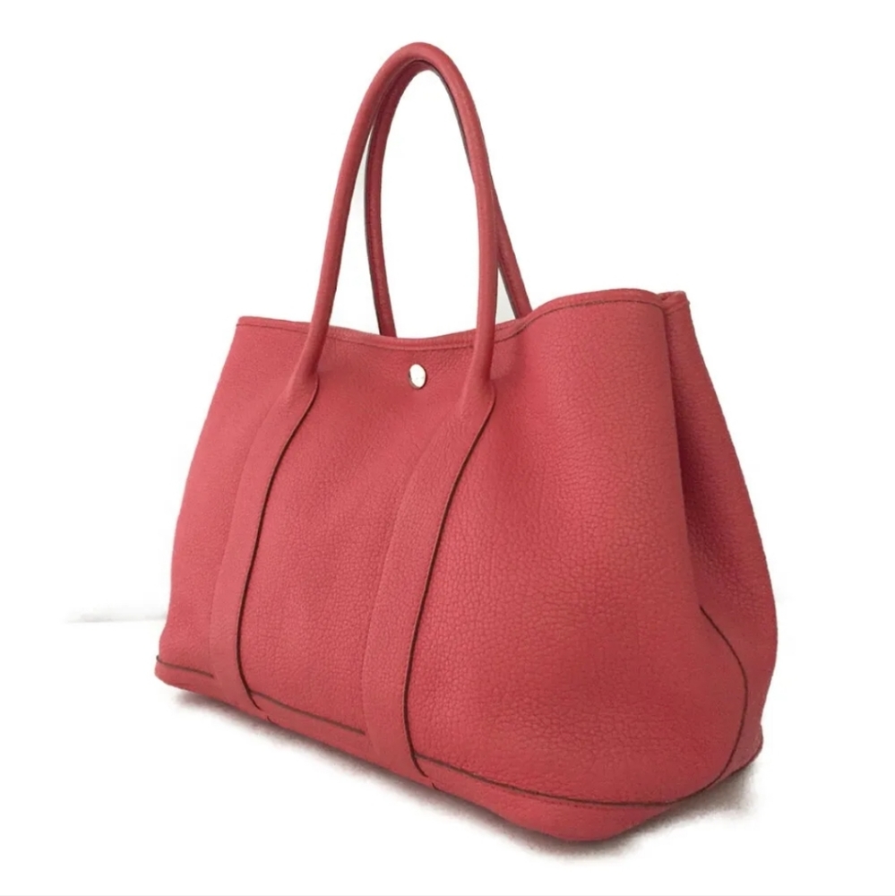 Hermes Garden Party Clemence Leather Handbag - Picture 2 of 11
